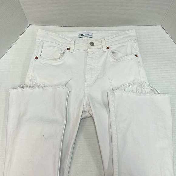 Zara White Bootcut Jeans Size 6 - Picture 3 of 11